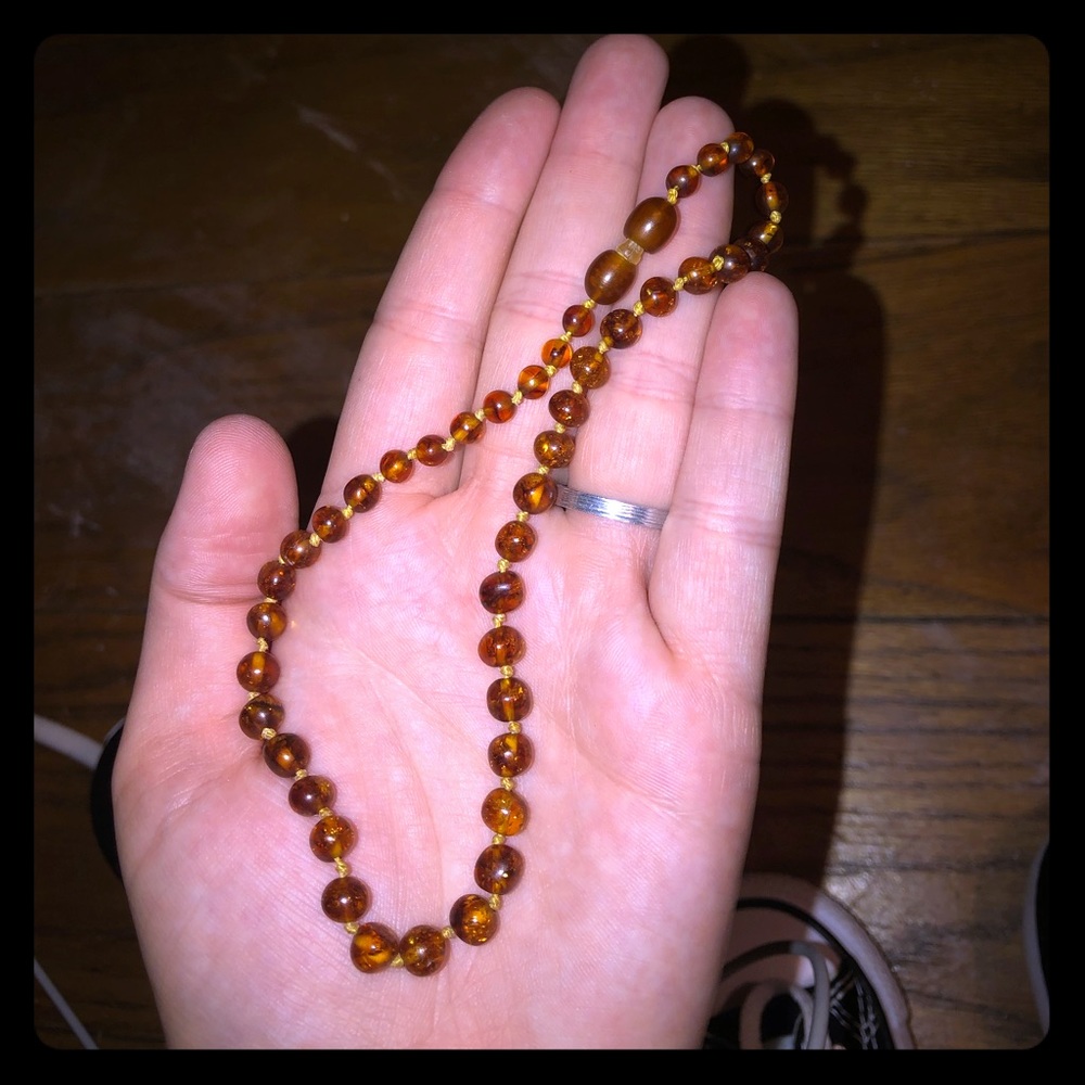 Amber teething necklace